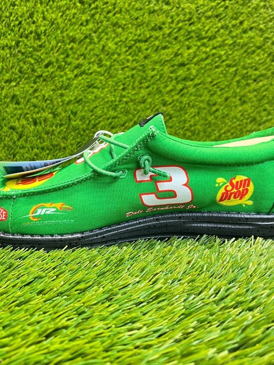 Hey Dude Wally Nascar Dale Earnhardt Jr Mens Size 8 Green Athletic Slip On Shoes main image 2